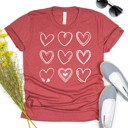   Valentines Heart Doodles Tees | Adult Small to 2XL