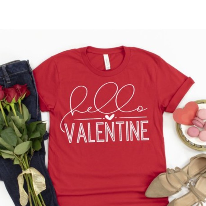 Hello Valentine Tee | Adult Small to 2XL