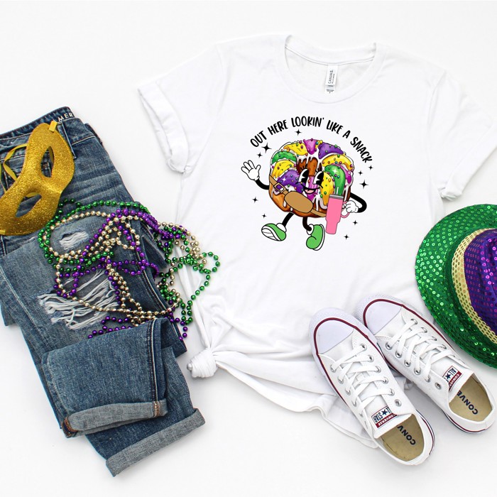 King Cake Lookin' Like a Snack Tees | Adult Small to 2XL