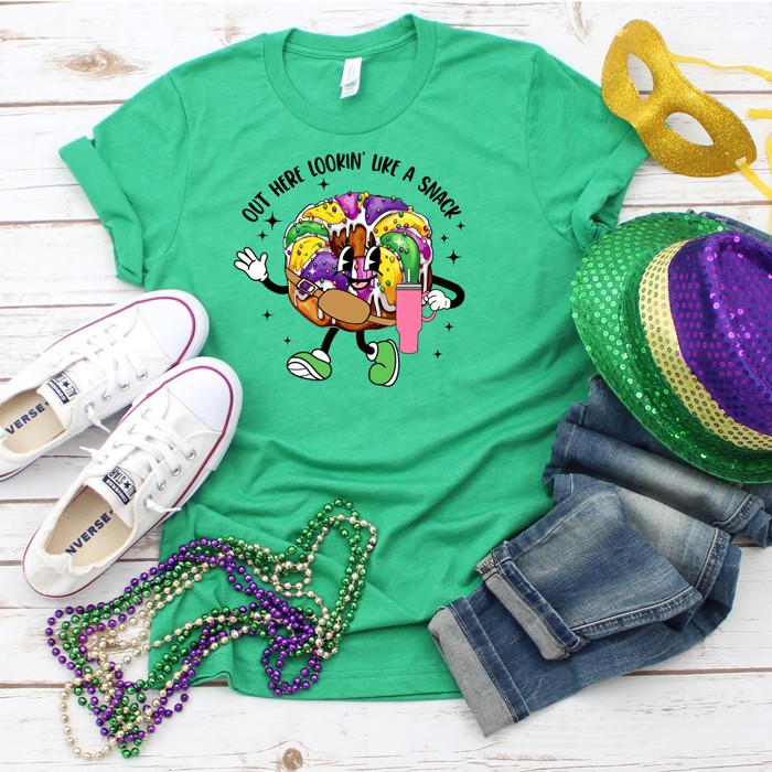 King Cake Lookin' Like a Snack Tees | Adult Small to 2XL