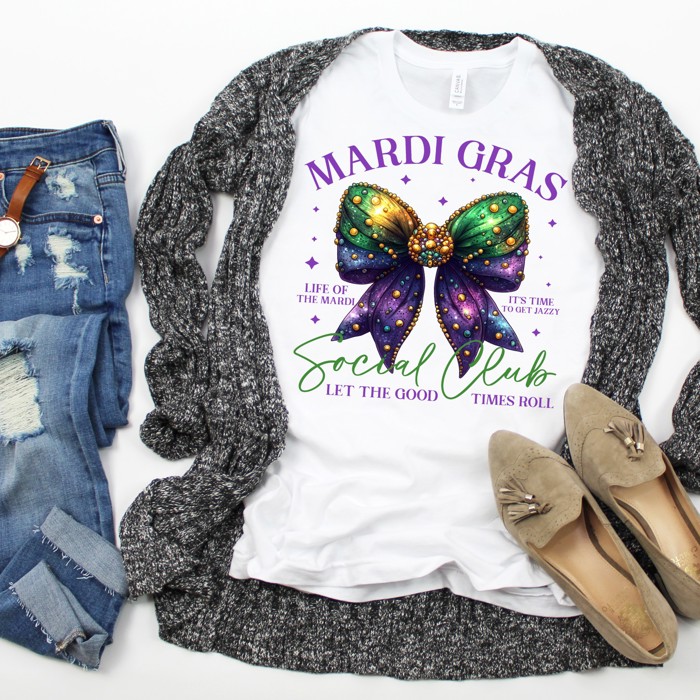 Mardi Gras Social Club Tee | Small to 2XL