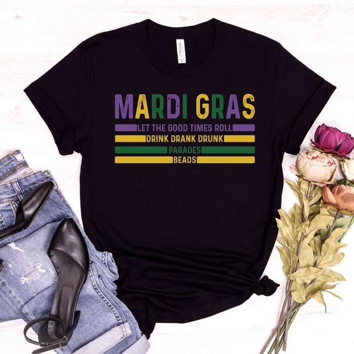 Mardi Gras Tee | Adult Small to 2XL