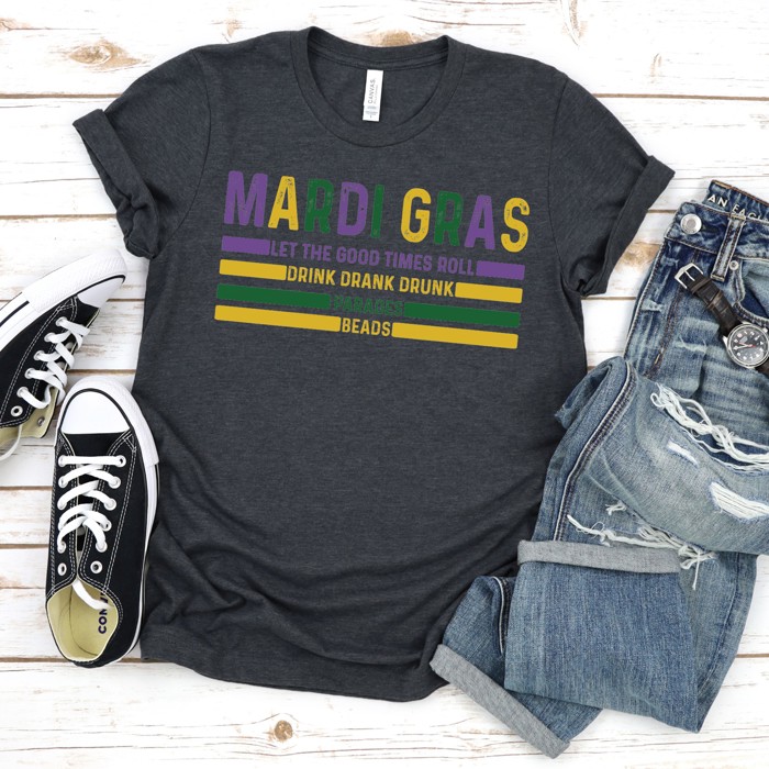 Mardi Gras Tee | Adult Small to 2XL