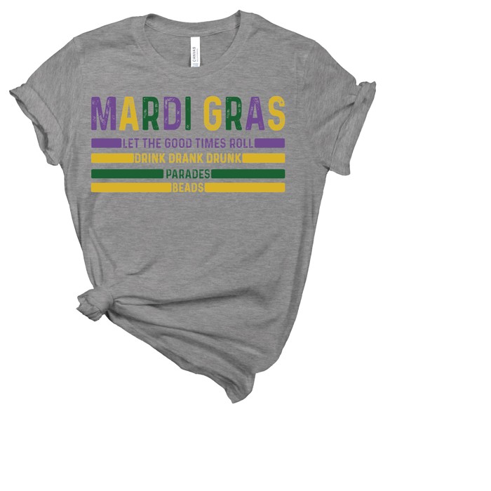 Mardi Gras Tee | Adult Small to 2XL