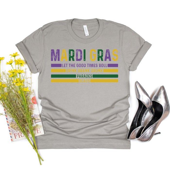 Mardi Gras Tee | Adult Small to 2XL