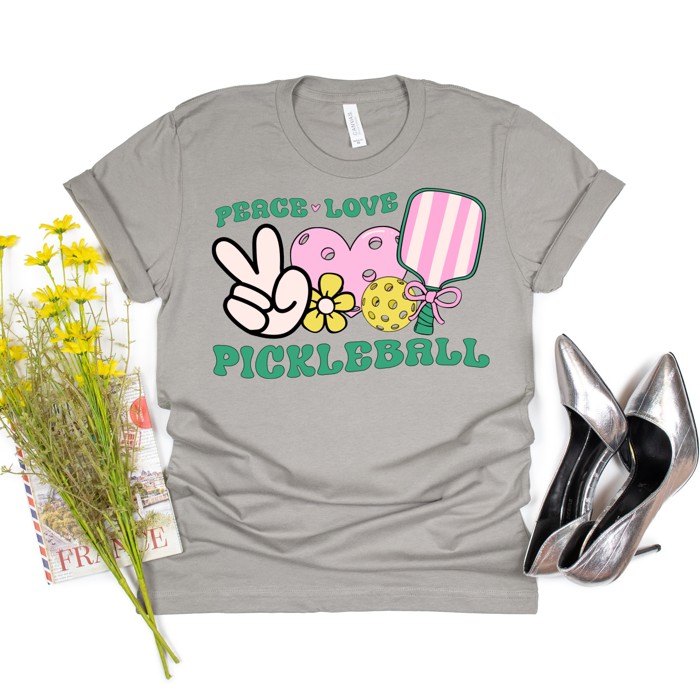 Peace Love Pickleball Tee | Adult Small-2XL