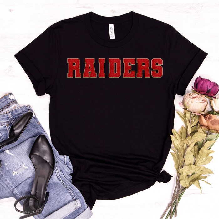 Faux Chenille Patch Mascot Tees | Small to 2XL