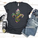  Faux Sequin Fleur de Lis Tee | Adult Small to 2XL