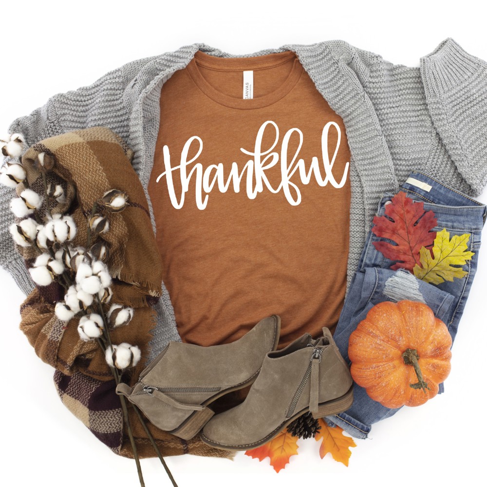 Thankful Tee, Small- 2XL