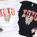  Valentines XOXO with Bow Tee |Adult Small to 2XL