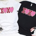  Valentines XOXO with Hearts Tee | Adult Small to 2XL