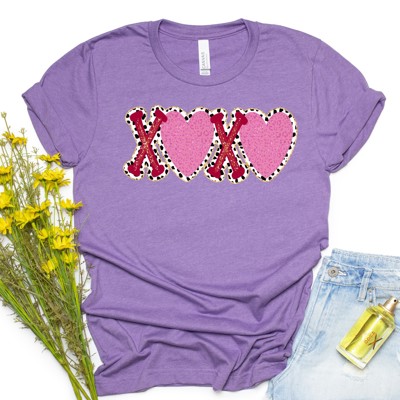 Valentines XOXO with Hearts Tee | Adult Small to 2XL