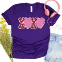  Valentines XOXO with Hearts Tee | Adult Small to 2XL