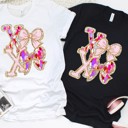  Valentines XOXO with leopard print bows Tees | Adult Small to 2XL