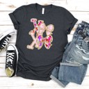  Valentines XOXO with leopard print bows Tees | Adult Small to 2XL