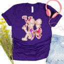  Valentines XOXO with leopard print bows Tees | Adult Small to 2XL