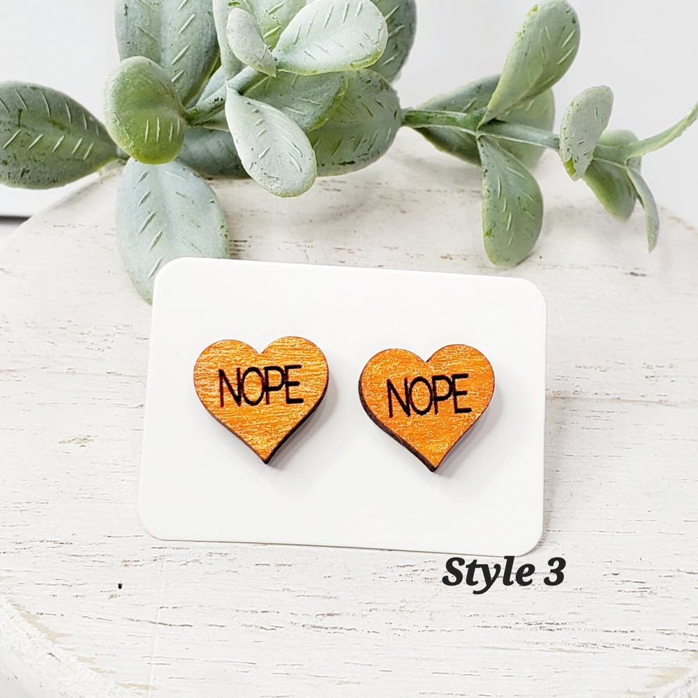 Love Wood Studs | Style 3