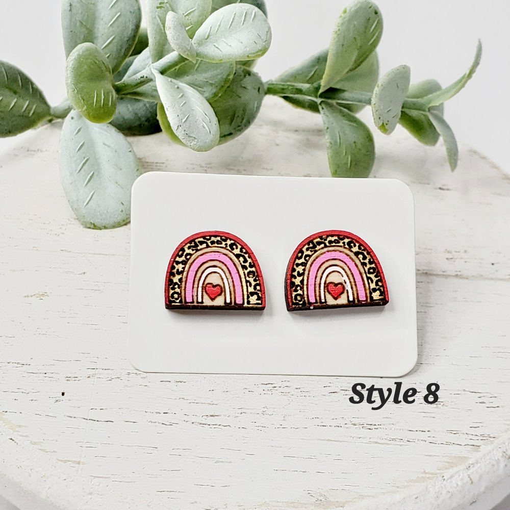 Love Wood Studs | Style 8