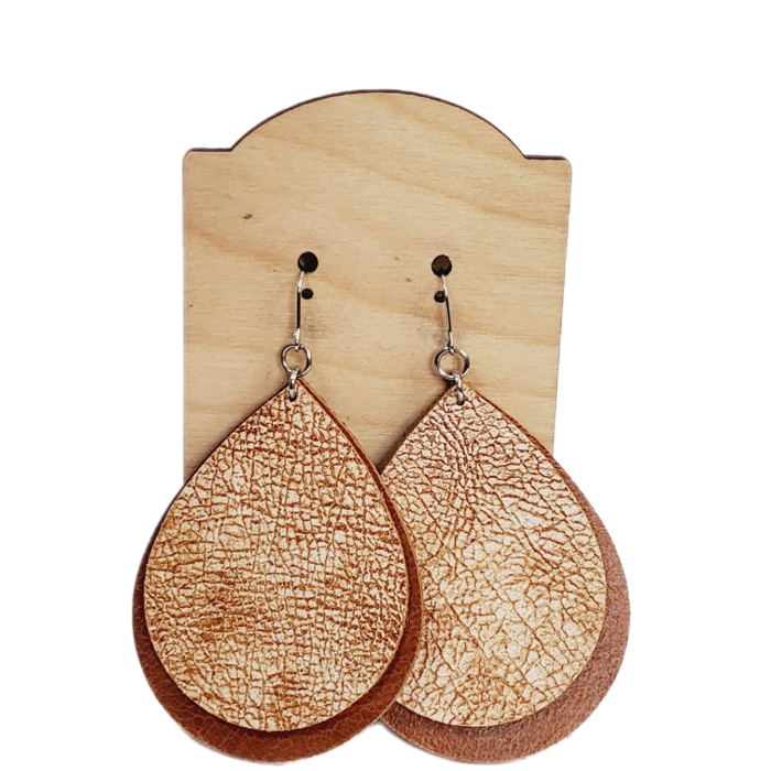 Premium Leather Teardrop Earrings