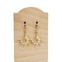  Pearl and Gold Spike Earrings