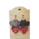  Cowboy Hat and Bandana Wood Earrings 