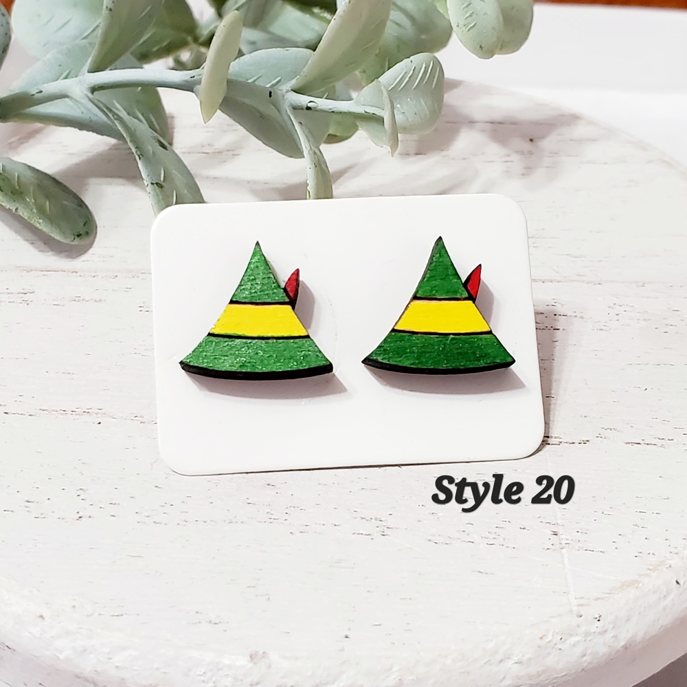 Christmas Wood Studs Collection | 22 Styles