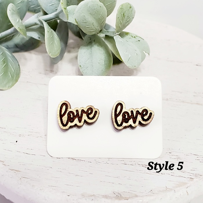 Love Wood Studs | 20 Styles