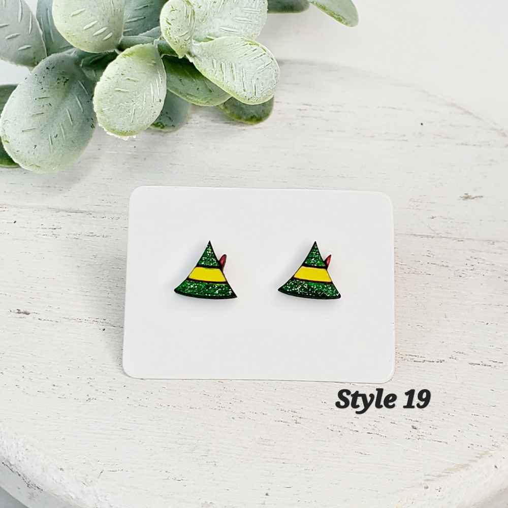 Christmas Wood Studs Collection | 22 Styles