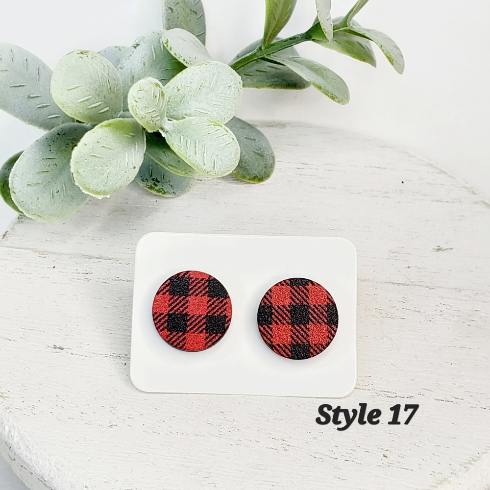 Christmas Wood Studs Collection | 22 Styles