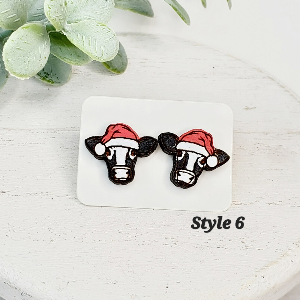 Christmas Wood Studs Collection | 22 Styles