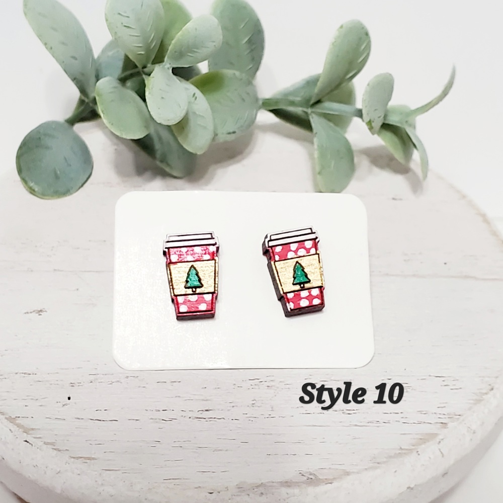 Christmas Wood Studs Collection | 22 Styles