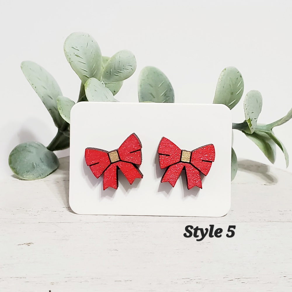 Christmas Wood Studs Collection | 22 Styles