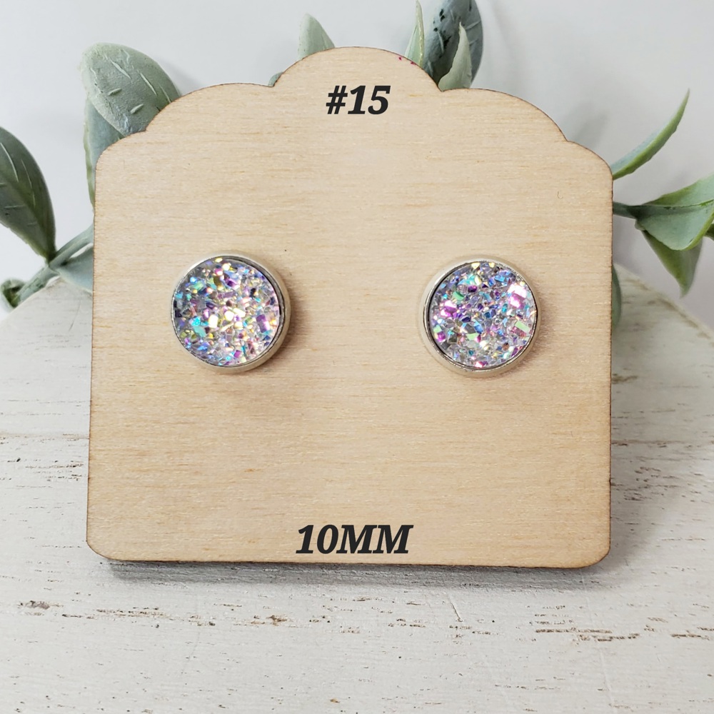 10MM Druzy Studs | 3-Pack 