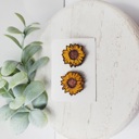  Hand painted Sunflower Studs 