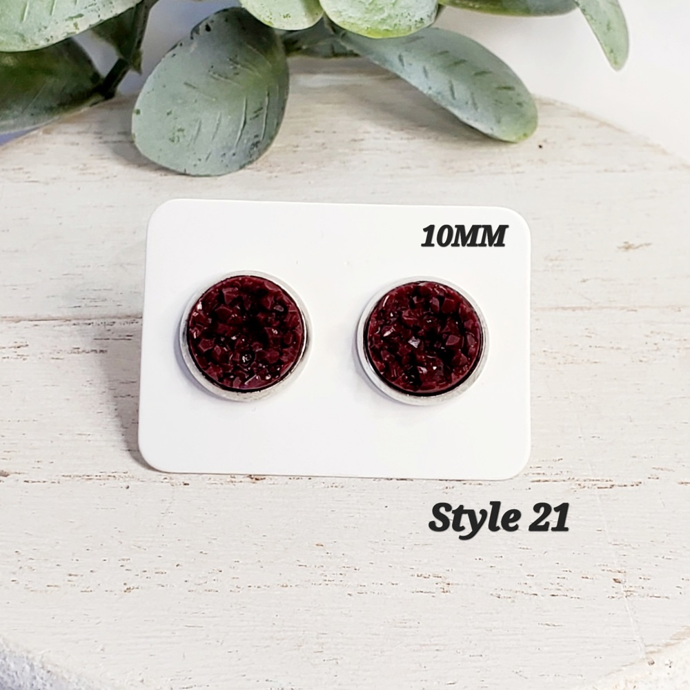 10MM Druzy Studs | 3-Pack