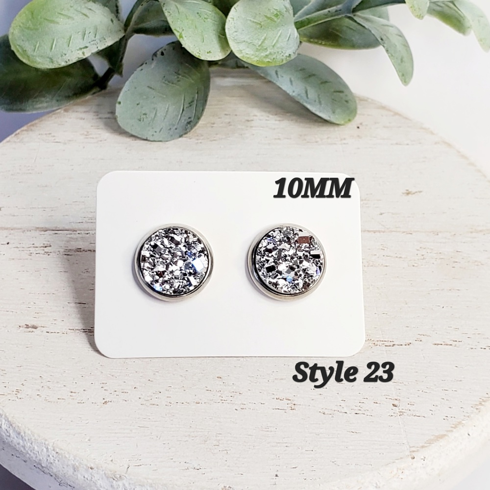 10MM Druzy Studs | 3-Pack