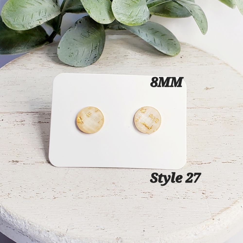 8MM Gold Studs | 2-Pack