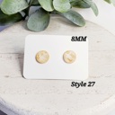  8MM Gold Studs | 2-Pack