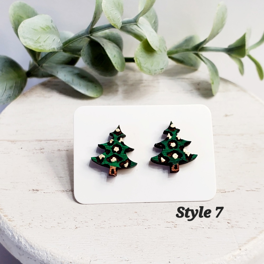 Christmas Wood Studs Collection | 22 Styles