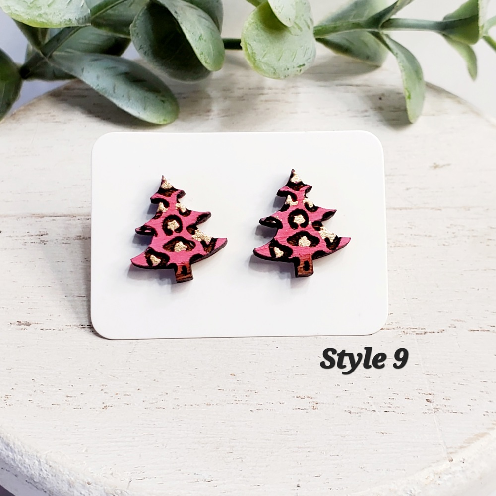 Christmas Wood Studs Collection | 22 Styles