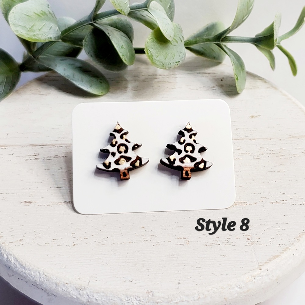 Christmas Wood Studs Collection | 22 Styles