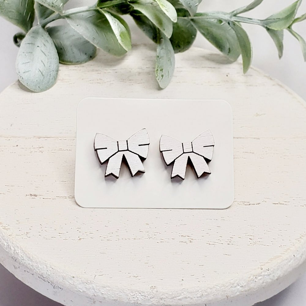 Hand Painted Bow Studs