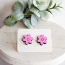 Style 11 - Pink Daisy Flower Back to School Teacher Studs | 16 Styles