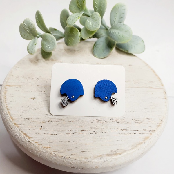 Football Helmet Wood Studs