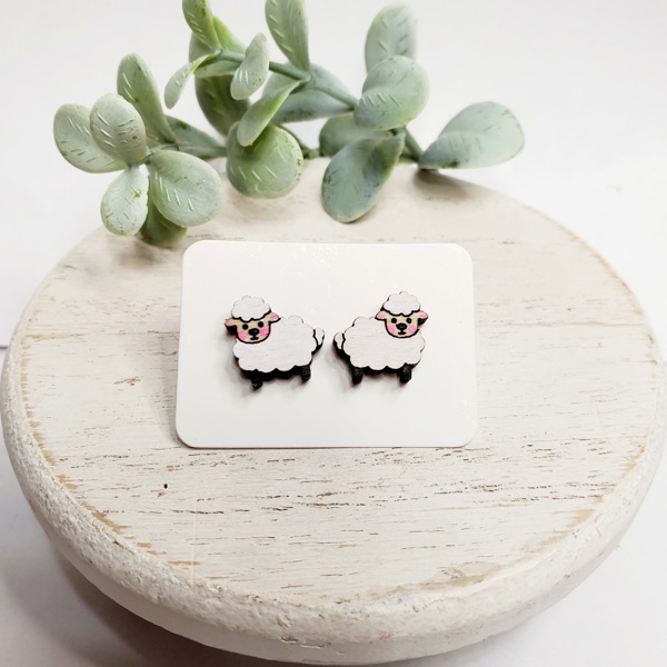 Hand Painted Sheep Studs