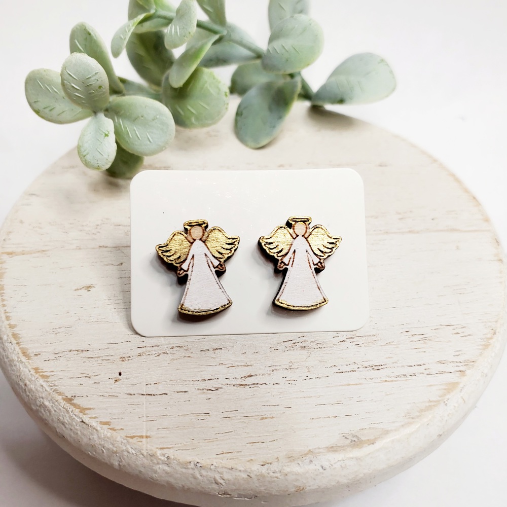 Angel Wood Studs