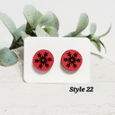 Style 22 Christmas Wood Studs | 24 Styles
