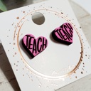  Teacher Heart Studs