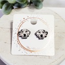  Dalmatian Dog Wood Studs