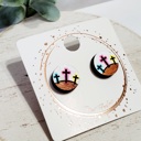  Risen Cross Wood Studs